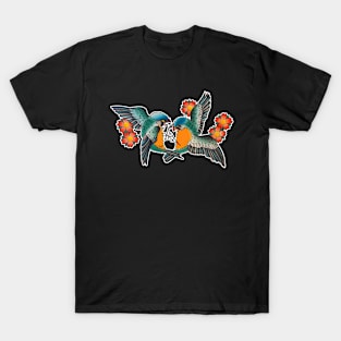 Battling Birds Tattoo Design T-Shirt